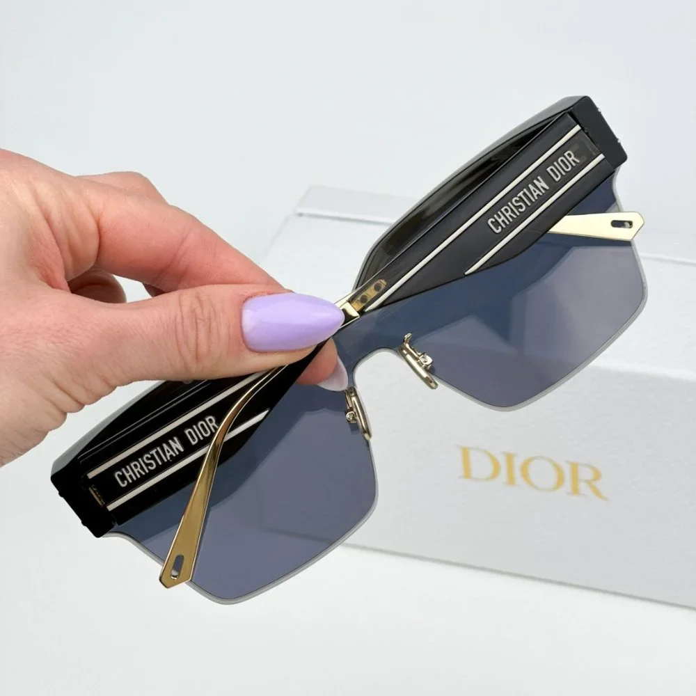Dior DIORCLUB M4U 55A5 BRAND NEW Sunglasses Black Smoke Mirrored Unisex Shield